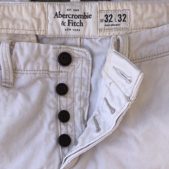 ABERCROMBIE & FITCH Button Fly Brushed Khaki Pants - Picture 2 of 6